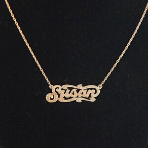 14kt HANDCRAFTED SUSAN NAME NECKLACE